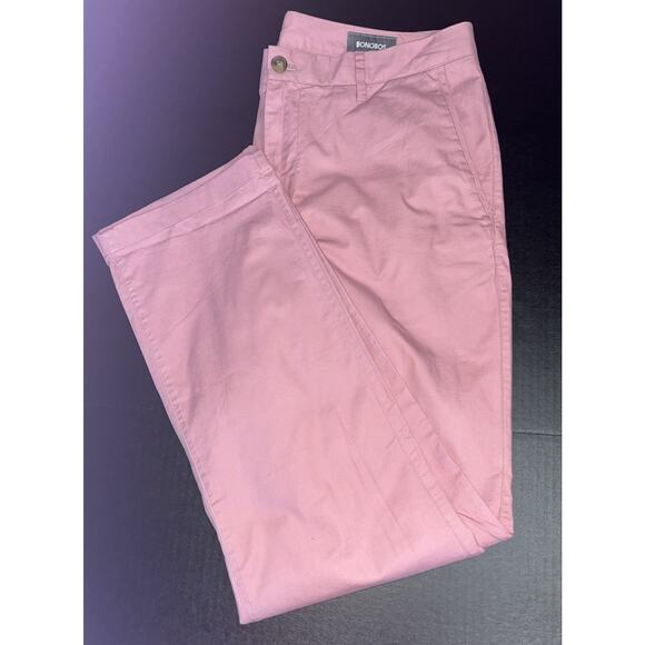 Bonobos Pants Mens 36x32 Slim Chino Golf Flat Front Pockets Straight Pink - Picture 1 of 6